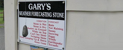 GARY'S Weather forecasting stone