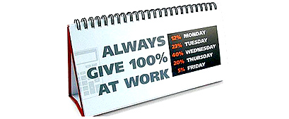 Always give 100% at work